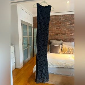 Alice and Olivia Navy Open Back Gown- Worn Twice